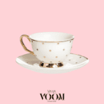 סט 6 כוסות אספרסו דגם דוט נקודות זהב