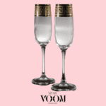 זוג כוסות שמפניה פנדי זהב