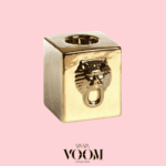 מעמד לנר מרובע אריה זהב