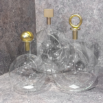 בקבוק דקו שקוף בשילוב זהב ב-3 גדלים