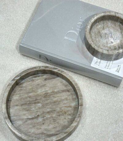 מגש שייש עגול גוון אבן