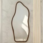 מראה דון אמורפית עץ אגוז