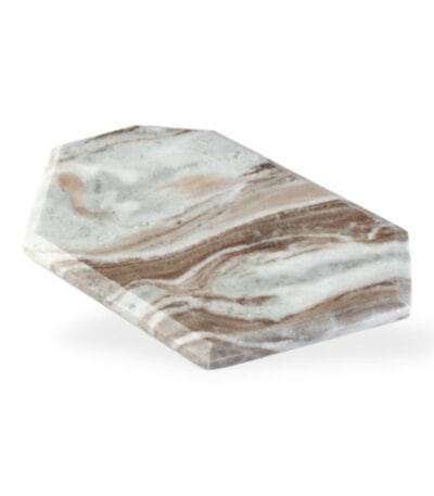 מגש שייש מעוין חום