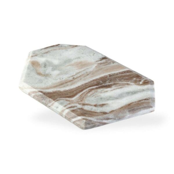 מגש שייש מעוין חום