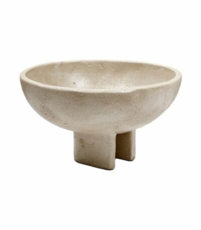 קערה עגולה טרוונטין על רגל