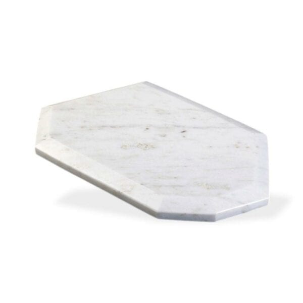 מגש שייש מעוין לבן