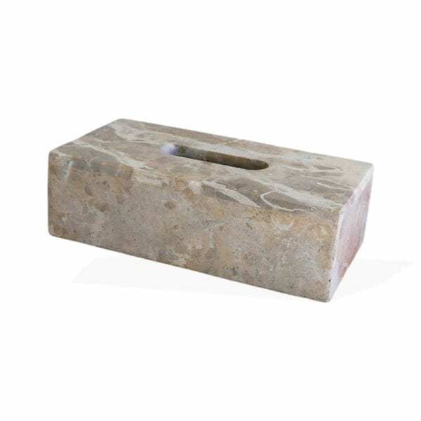 קופסת טישו שייש מאובן