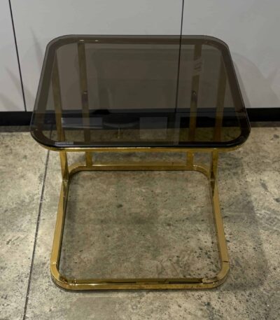 נשכן זכוכית מושחרת רגל זהב