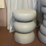 שולחן צד 3 עיגולים אבן