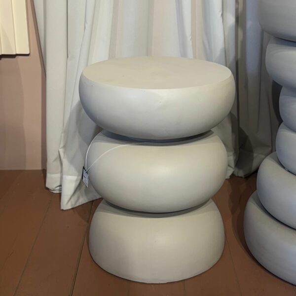 שולחן צד 3 עיגולים אבן