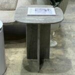 שולחן צד שייש אמיתי אפור